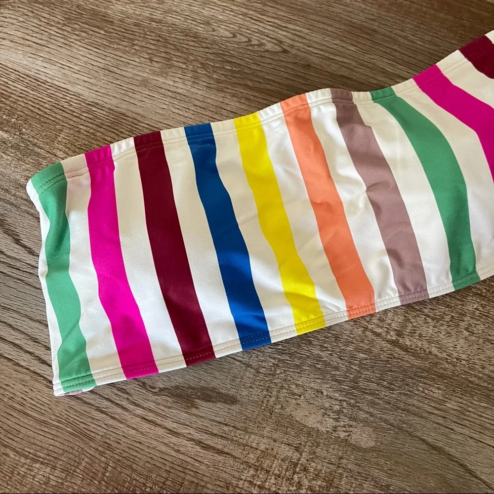 O’Neill Cascada Stripe Bandeau Swim Top